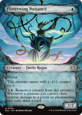 【ENG】【Foil】■ショーケース■《閃翼の嫌がらせ屋/Flitterwing Nuisance》[ECL]
