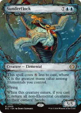 【ENG】【Foil】■ショーケース■《刻み群れ/Sunderflock》[ECL]