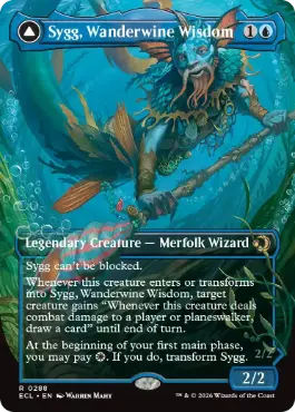 【ENG】【Foil】■ボーダーレス■《ワンダーワインの知恵者、シグ/Sygg, Wanderwine Wisdom》[ECL]