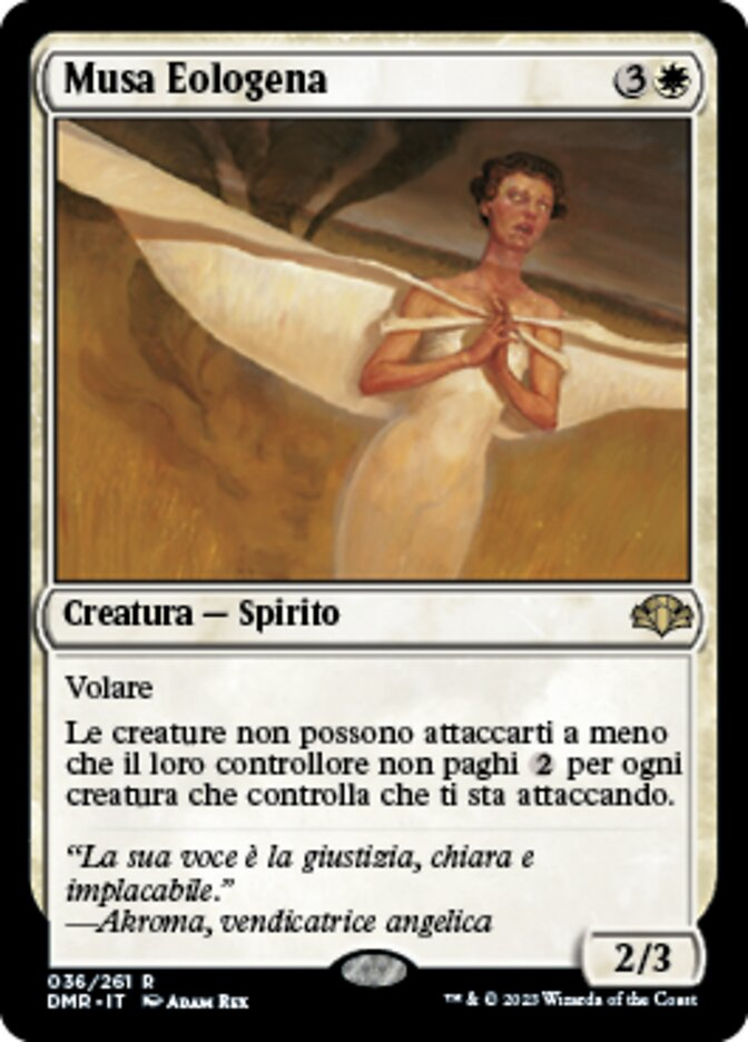 【ITA】【Foil】《風生まれの詩神/Windborn Muse》[DMR]