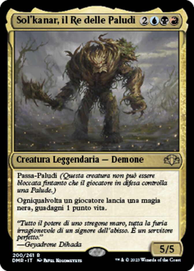 【ITA】《沼地の王ソルカナー/Sol'kanar the Swamp King》[DMR]