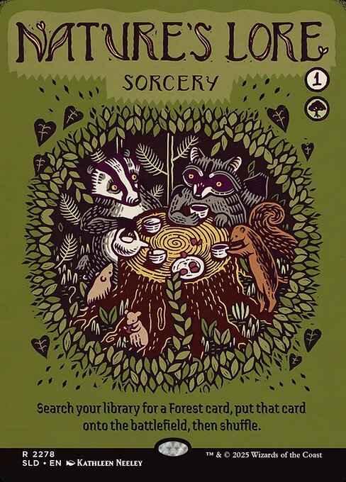 【ENG】【Foil】■ボーダーレス■《自然の知識/Nature's Lore》[Secret Lair]