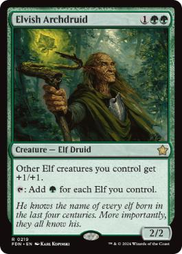 【ENG】《エルフの大ドルイド/Elvish Archdruid》[FDN]