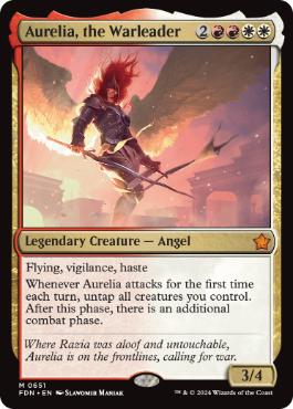 【ENG】《戦導者オレリア/Aurelia, the Warleader》[FDN]