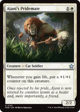 【ENG】《アジャニの群れ仲間/Ajani's Pridemate》[FDN]