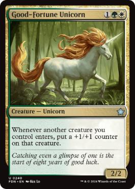 【ENG】《吉兆の一角獣/Good-Fortune Unicorn》[FDN]