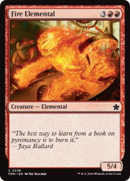 【ENG】【Foil】《炎の精霊/Fire Elemental》[FDN]