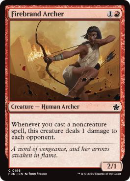 【ENG】【Foil】《火付け射手/Firebrand Archer》[FDN]