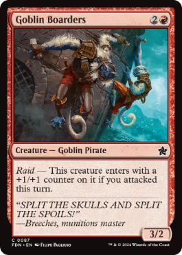 【ENG】【Foil】《ゴブリンの乗り込み隊/Goblin Boarders》[FDN]