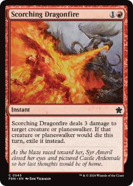 【ENG】【Foil】《焦熱の竜火/Scorching Dragonfire》[FDN]