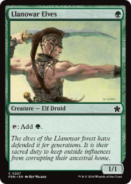 【ENG】【Foil】《ラノワールのエルフ/Llanowar Elves》[FDN]