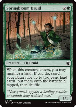 【ENG】《春花のドルイド/Springbloom Druid》[FDN]