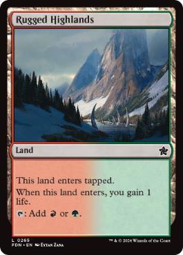 【ENG】【Foil】《岩だらけの高地/Rugged Highlands》[FDN]