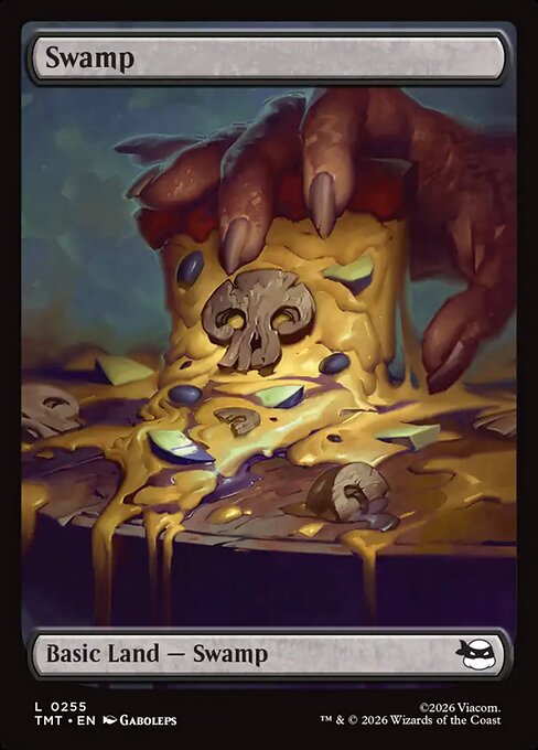 【ENG】【Foil】■ボーダーレス■《沼/Swamp》(255)[TMT]