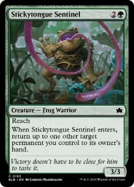 【ENG】【Foil】《くっつき舌の歩哨/Stickytongue Sentinel》[BLB]