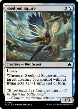 【ENG】【Foil】《豆殻の従者/Seedpod Squire》[BLB]