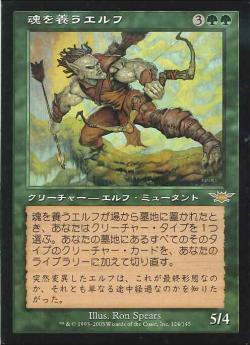 【JPN】《魂を養うエルフ/Elvish Soultiller》[LGN]