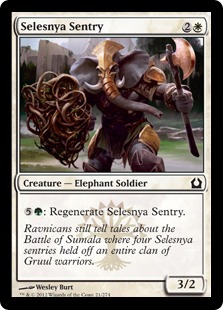 【ENG】【Foil】《セレズニアの歩哨/Selesnya Sentry》[RTR]