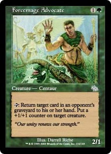 【ENG】【Foil】《腕力魔道士の代言者/Forcemage Advocate》[JUD]