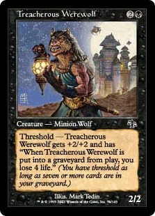 【ENG】【Foil】《不実な人狼/Treacherous Werewolf》[JUD]