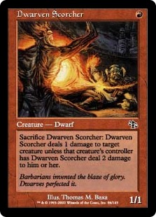 【ENG】【Foil】《焼き焦がすドワーフ/Dwarven Scorcher》[JUD]