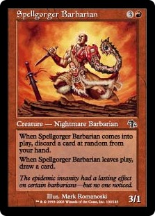 【ENG】【Foil】《呪文喰らいの蛮族/Spellgorger Barbarian》[JUD]