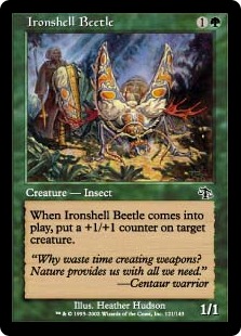 【ENG】【Foil】《鋼胴の甲虫/Ironshell Beetle》[JUD]