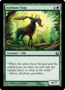 【ENG】【Foil】《斧折りの雄鹿/Axebane Stag》[RTR]