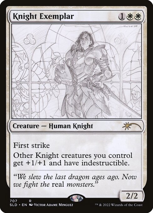 【ENG】【Foil】《模範の騎士/Knight Exemplar》(707)[Secret Lair]
