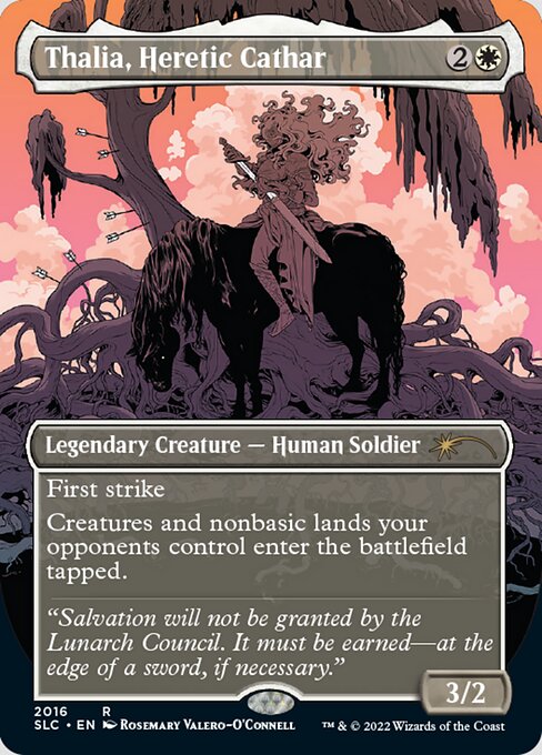 【ENG】【Foil】《異端聖戦士、サリア/Thalia, Heretic Cathar》(2016)[Secret Lair]