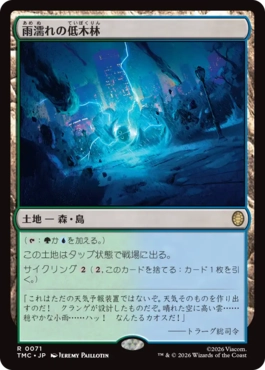 【JPN】【Foil】■サージ■《雨濡れの低木林/Rain-Slicked Copse》[TMC]