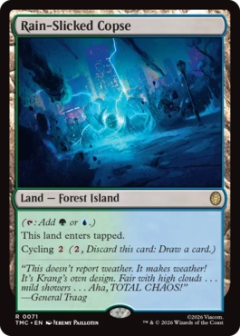 【ENG】【Foil】■サージ■《雨濡れの低木林/Rain-Slicked Copse》[TMC]