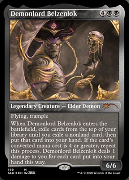 【ENG】【Foil】■エッチング■《悪魔王ベルゼンロック/Demonlord Belzenlok》(159)[Secret Lair]