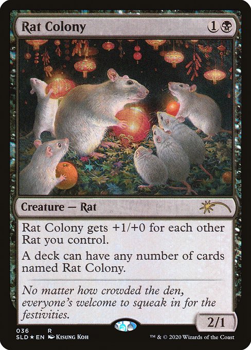【ENG】【Foil】《ネズミの群棲/Rat Colony》(036)[Secret Lair]