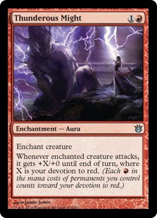 【ENG】【Foil】《雷撃の威力/Thunderous Might》[BNG]