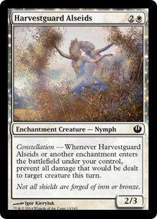 【ENG】【Foil】《収穫守りのアルセイド/Harvestguard Alseids》[JOU]
