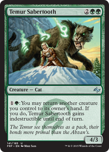 【ENG】【Foil】《ティムールの剣歯虎/Temur Sabertooth》[FRF]