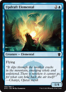 【ENG】【Foil】《上昇気流の精霊/Updraft Elemental》[DTK]