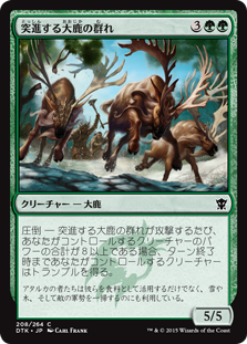 【JPN】【Foil】《突進する大鹿の群れ/Stampeding Elk Herd》[DTK]