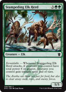 【ENG】【Foil】《突進する大鹿の群れ/Stampeding Elk Herd》[DTK]