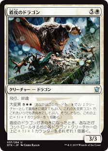 【JPN】《盾皮のドラゴン/Shieldhide Dragon》[DTK]