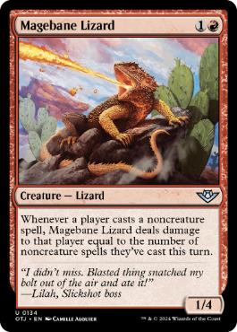 【ENG】《魔道士封じのトカゲ/Magebane Lizard》[OTJ]