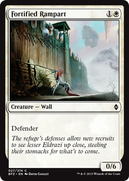 【ENG】《城砦化した塁壁/Fortified Rampart》[BFZ]