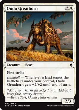 【ENG】《オンドゥの大角/Ondu Greathorn》[BFZ]