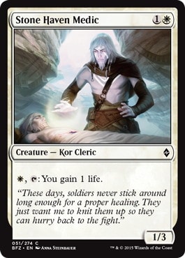 【ENG】《岩屋の衛生兵/Stone Haven Medic》[BFZ]