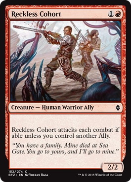 【ENG】《命知らずの群勢/Reckless Cohort》[BFZ]