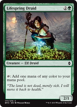 【ENG】《生命湧きのドルイド/Lifespring Druid》[BFZ]