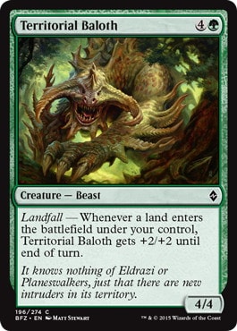 【ENG】【Foil】《領地のベイロス/Territorial Baloth》[BFZ]