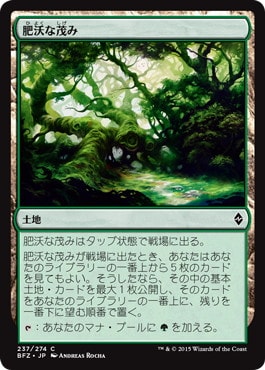 【JPN】【Foil】《肥沃な茂み/Fertile Thicket》[BFZ]