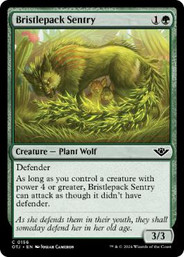【ENG】【Foil】《逆棘群の歩哨/Bristlepack Sentry》[OTJ]